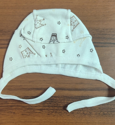 Шапочка із зав'язками, футер ТМ "Пеппі" (0-1 міс, 36 см)