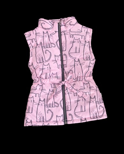 Жилетка "Котики", плащівка, синтепон ТМ "Boni"