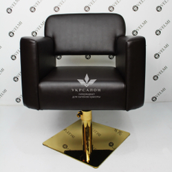 Перукарське крісло Eliot Gold на квадраті