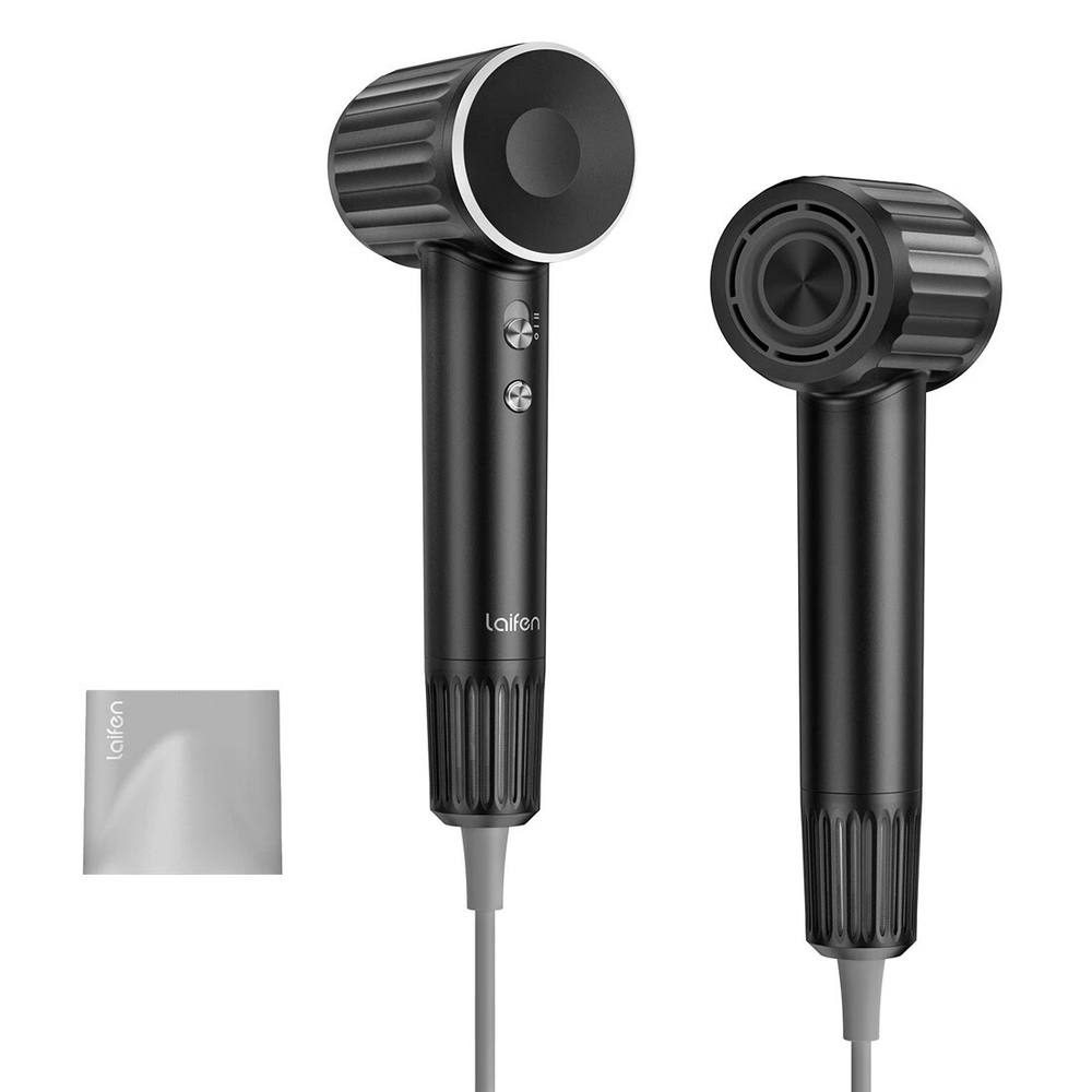 Фен Laifen Retro профессиональный с ионизацией, 2 насадки, черный