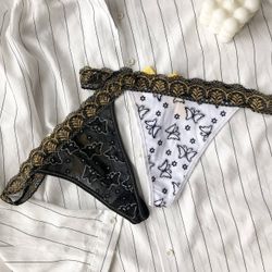 Стринги гипюровые