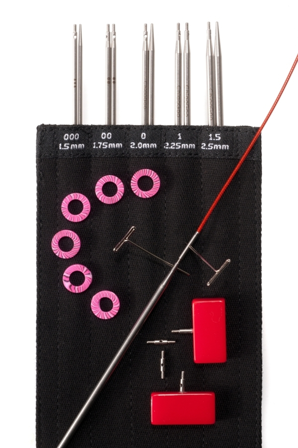 Набор спиц ChiaoGoo TWIST RedLace MINI (10cm)