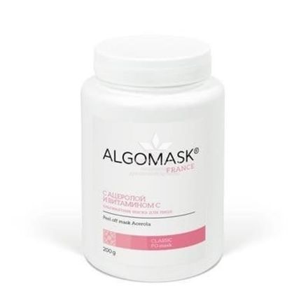 Альгінатна маска з ацеролою та вітаміном с, peel off mask acerola, algomask