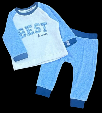 Костюм 2 в 1: світшот, штани "Best", велюр ТМ "Bonne Baby"