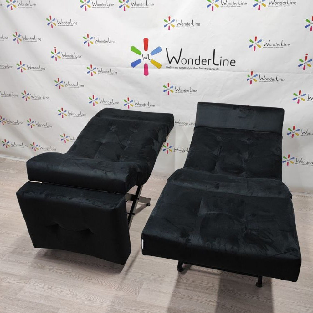 Анатомічна кушетка Tertio 2 Black для лешмейкерів та бровістів