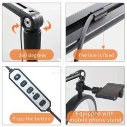 Бестеневая Led лампа для бьюти мастера универсальная HD-M40X 36W квадрат