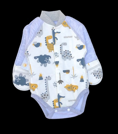 Боді з довгим рукавом "Принт", футер ТМ "Happy ToT" (56 см)