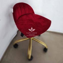 Стульчик для педикюра Rior velor Gold