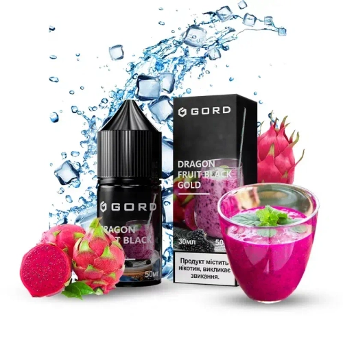 Сольова Рідина Gord Dragon Fruit Black Gold (Горд Пітайя) 30ml 50mg