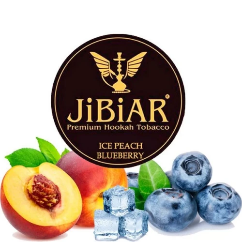 Табак Jibiar Ice Peach Blueberry (Джибиар Лед Персик Черника) 250г (Изготовлен в 2019)