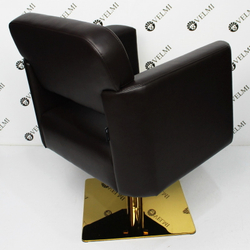 Перукарське крісло Eliot Gold на квадраті