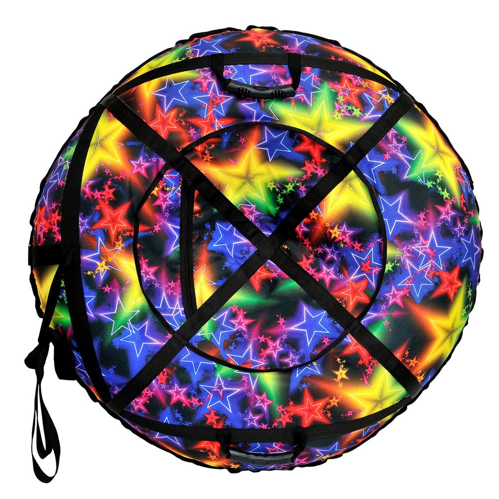 Надувные санки-ватрушки  для катания с горки "Звезда" диаметр 100 см. (Оксфорд, ПВХ)