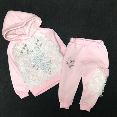 Костюм 2в1, махра, трьохнитка з начосом: худі, штани "Hippil" (80-86 см)