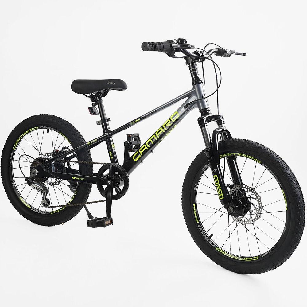 Детский спортивный велосипед 20 дюймов Corso Camaro магниевый, оборудование Shimano