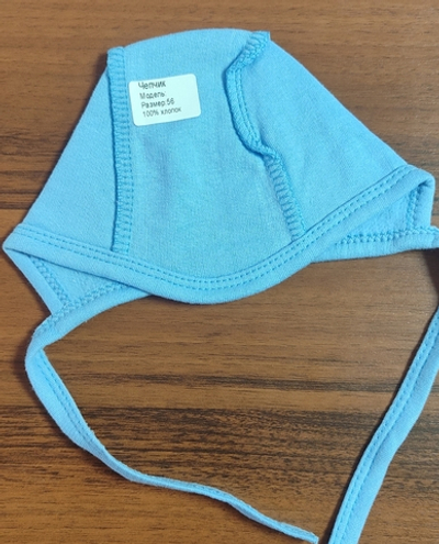 Шапочка із зав'язками, футер ТМ "All" (0-1 міс, 36 см)