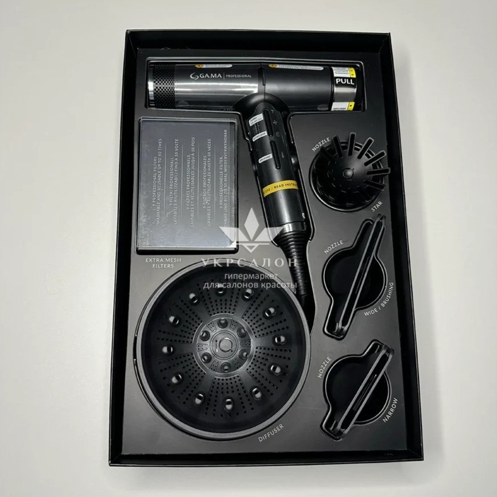 Фен для волосся професійний Gama iQ 2 black
