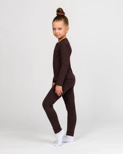 Термобілизна для дівчинки коричневого кольору (арт. 5722400305)