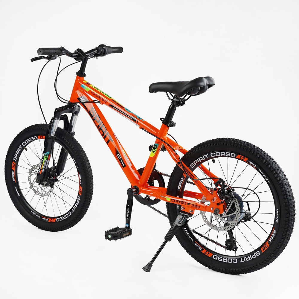 Детский спортивный велосипед 20 дюймов Corso Spirit, оборудование Shimano