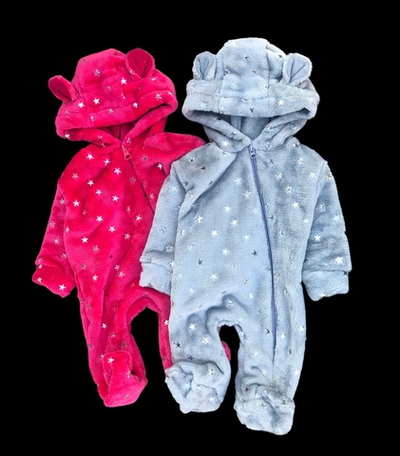 Комбінезон (ромпер) з капюшоном "Зіронька", набивна махра ТМ "UA"