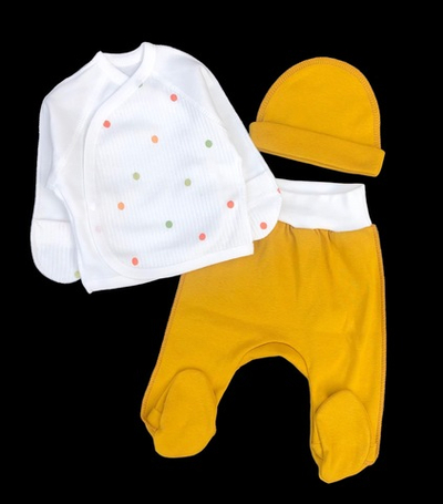 Комплект 3в1: льоля, повзунки, шапочка "Принт", інтерлок ТМ “Happy ТОТ”