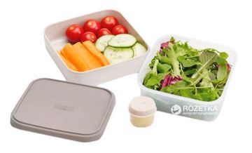Харчовий контейнер для салату квадратний JOSEPH JOSEPH GoEat Compact 3-в-1 1.1 л (81030)