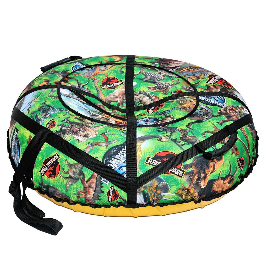 Надувные санки-ватрушки  для катания с горки "Dino" диаметр 100 см. (Оксфорд, ПВХ)