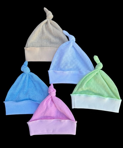 Шапочка "Гном", рібана ажур ТМ "Happy ToT" (0-3 міс, 38 см)