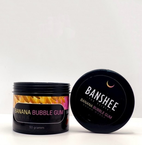 Бестабачная смесь Banshee Banana Bubble Gum (Банши Банановая Жвачка) 50г
