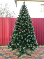 Искусственная заснеженная елка с шишками "Элитная" Высота 2.20м.
