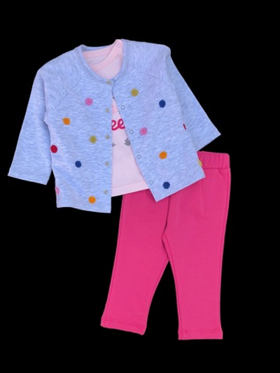 Костюм  3в1: кофта, штани, реглан "You are so sweet", двунитка з начосом ТМ "Bebetto"