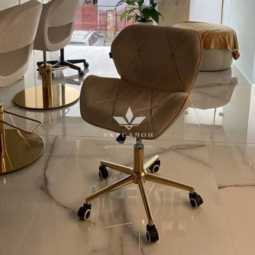 Стульчик мастера Paris Velor gold