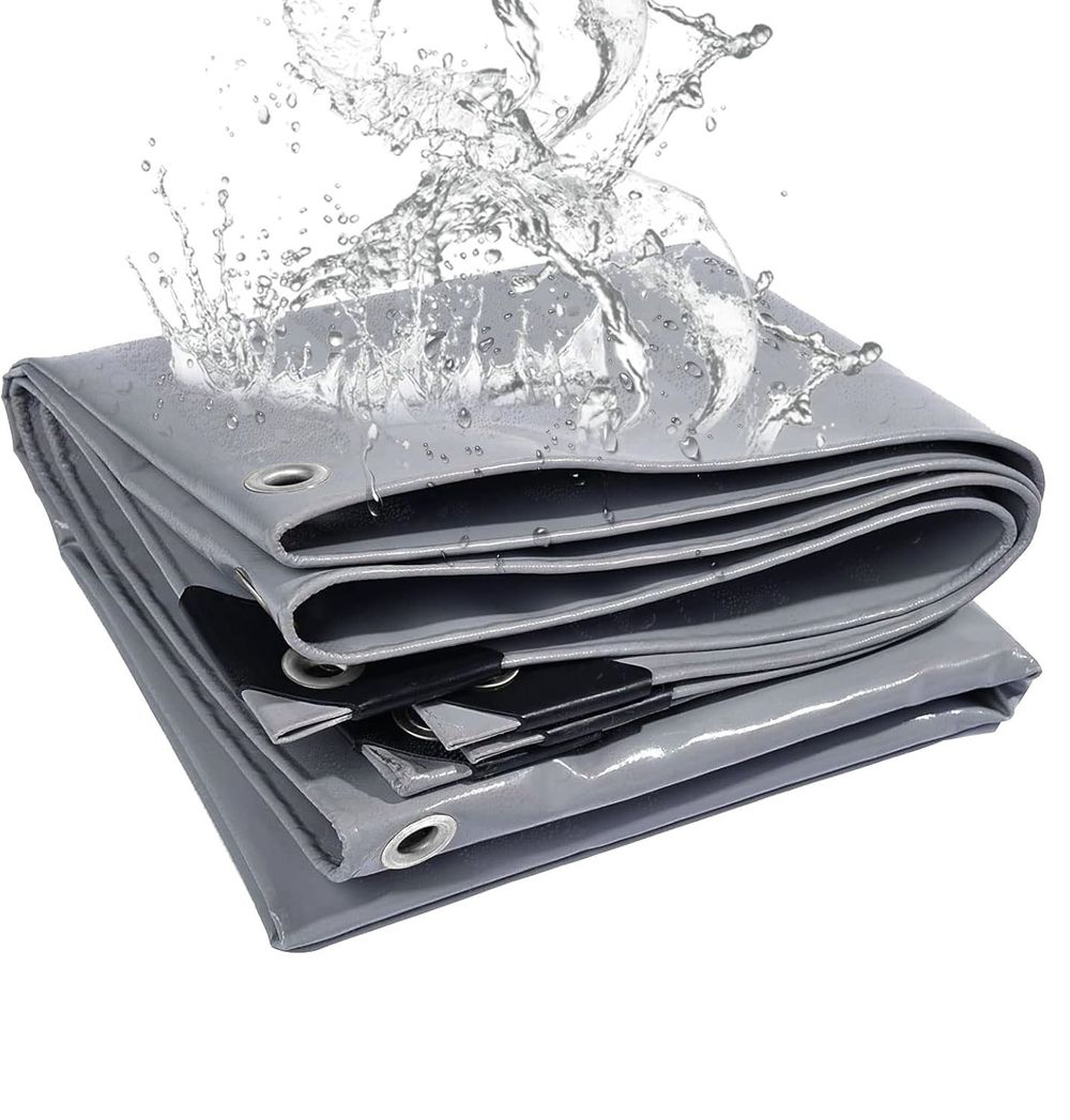 Тент 2х3 от дождя и снега 200г./м2 (серый) тарпаулиновый. Усиленные края.