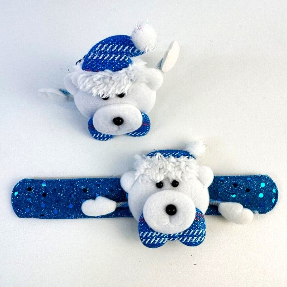 Браслет клипса Новогодний Медвежонок