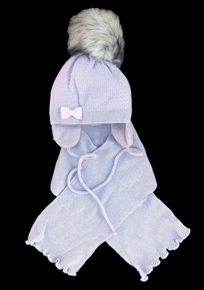 Шапочка із шарфом "Наталка", вовна, акрил ТМ "Agbo" (р. 46-48)