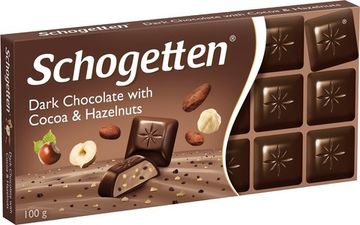 Шоколад Schogetten Dark Chocolate with Cocoa & Hazelnuts 100 г