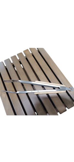 Щипцы для барбекю с деревянной ручкой