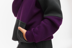 Дитячий спортивний утеплений костюм Kindamor Active Heat Grey/Purple, фліс для хлопчика