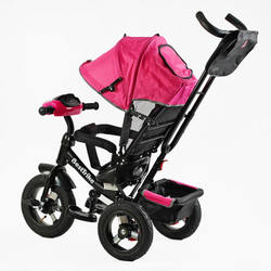 Дитячий триколісний велосипед Best Trike 3390 надувні/фара, з USB, пультом, батьківською ручкою