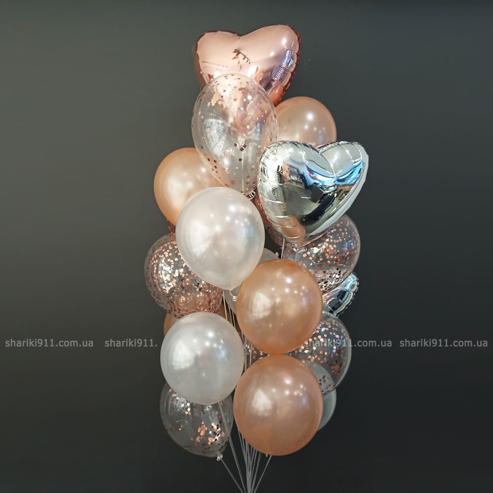 шарики розовое золото