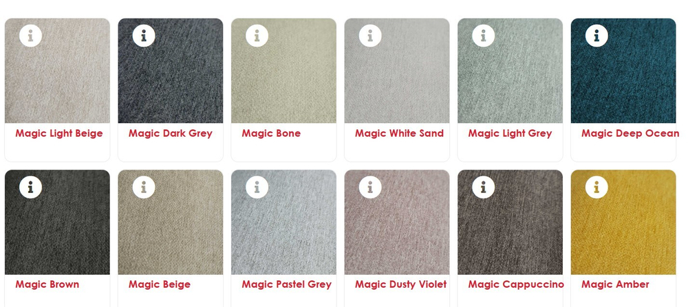 Цветовая палитра велюра