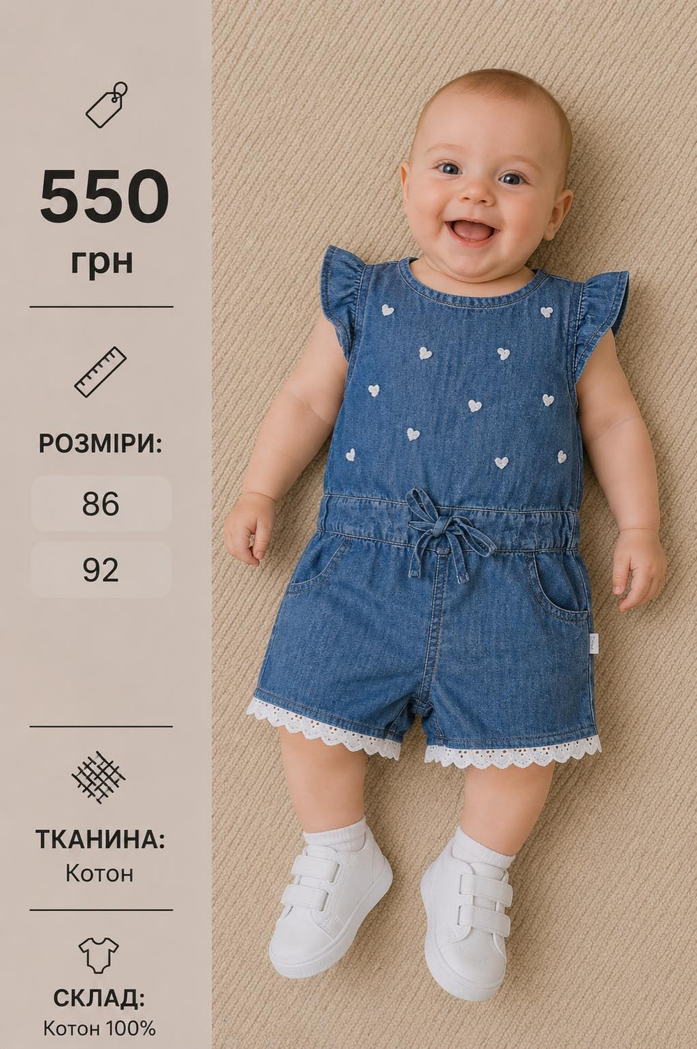 Пісочник, бавовна ТМ "Bebetto"