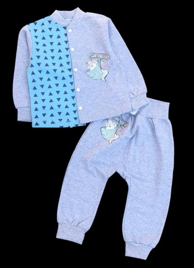 Костюм 2 в 1: кофта, штани "Принт", футер ТМ "Happy ToT"