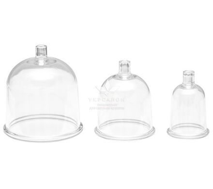 Набір банок для апаратного вакуумного масажу тіла, 3 шт