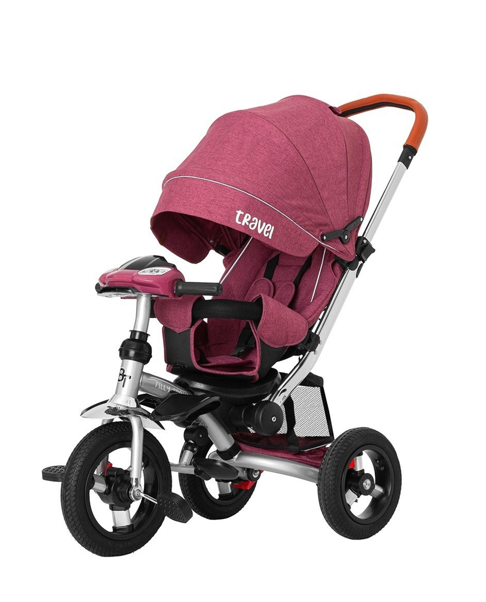 Дитячий триколісний велосипед TILLY TRAVEL T-387/1 з колясочною ручкою