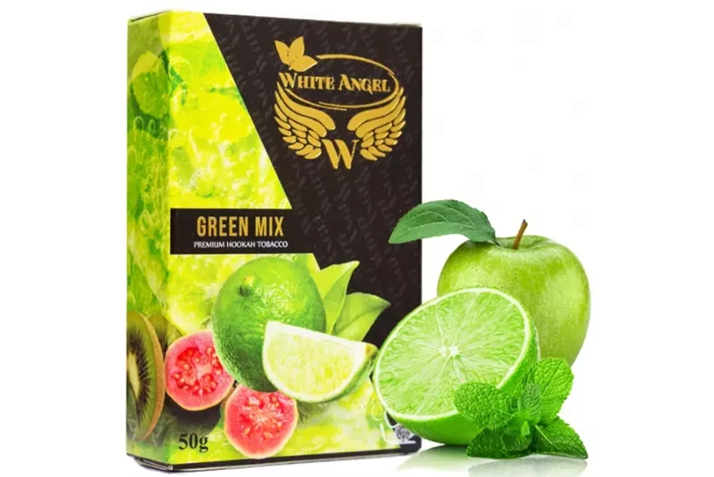 Табак для кальяна White Angel Green Mix (Зеленый Микс) купить выгодно с доставкой
