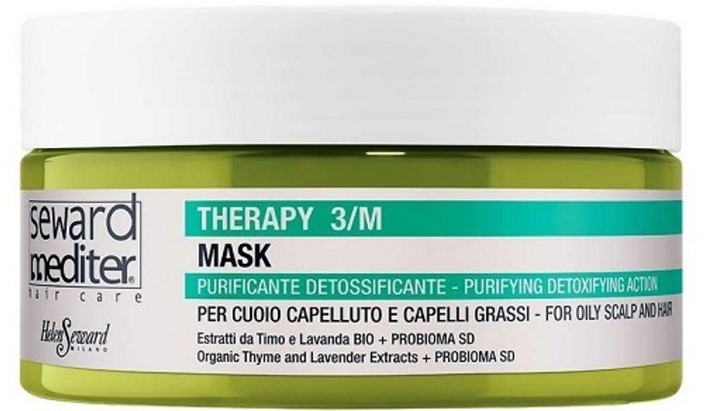 Очищаюча маска-детокс для жирного волосся та шкіри голови Therapy Mask 3/M Seward Mediter