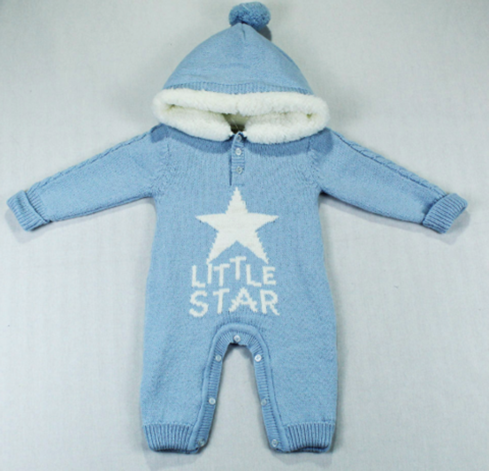 Комбінезон з капюшоном "Little Star", вовна Мериноса ТМ "Nipperland" (74 см)