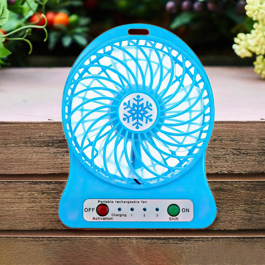 Міні-вентилятор Portable Fan Mini Блакитний