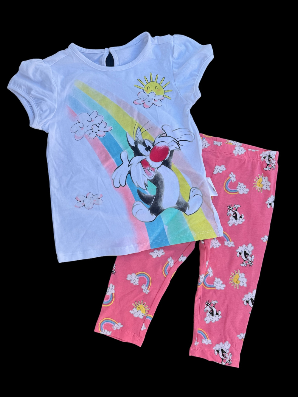 Костюм 2в1: футболка, бриджі "Looney Tunes", бавовна ТМ "OVS" (92 см)