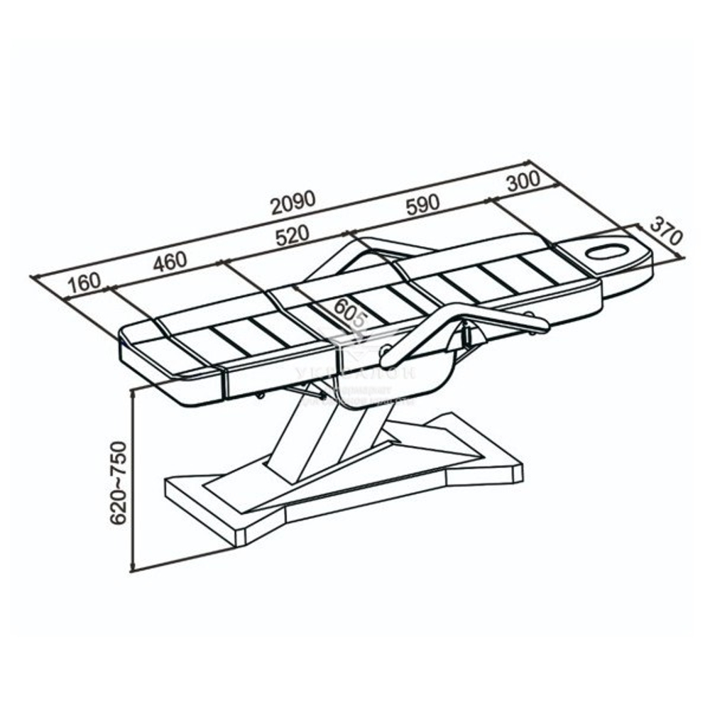 Косметологічна кушетка 271 (1 мотор)